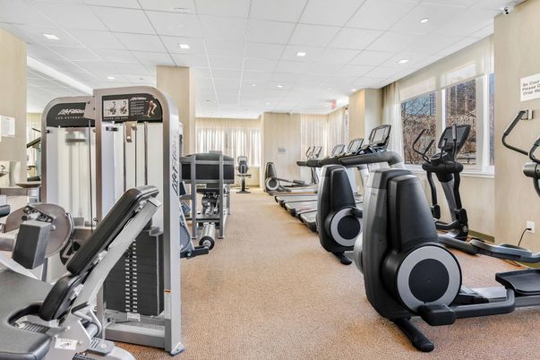 Fitness Equipment, Gym, Interior, Recessed Lighting