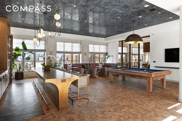 Billiard Table, Game Room, Interior, Pendant Lights, Recessed Lighting