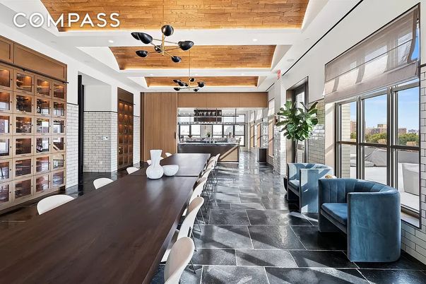 Dining room, Interior, Pendant Lights, Recessed Lighting, Wooden Ceilings