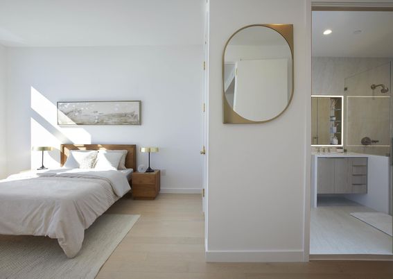 Bathroom, Bedroom, Interior, Recessed Lighting, Wood Texture Flooring