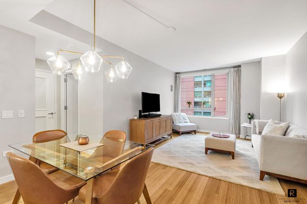 Dining room, Interior, Living room, Pendant Lights, Wood Texture Flooring
