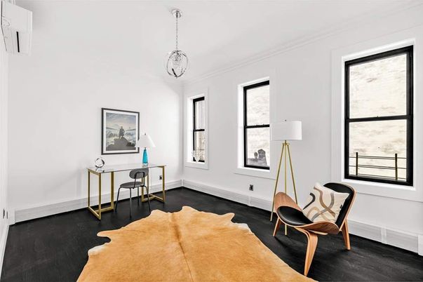 Home Office, Interior, Pendant Lights, Wood Texture Flooring