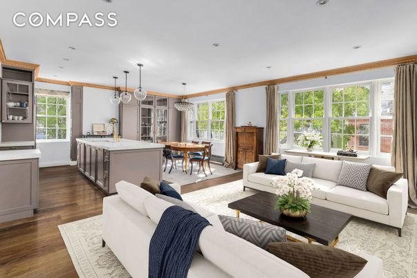 Dining room, Interior, Kitchen, Living room, Pendant Lights, Recessed Lighting, Wood Texture Flooring