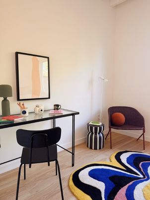 Home Office, Interior, Wood Texture Flooring