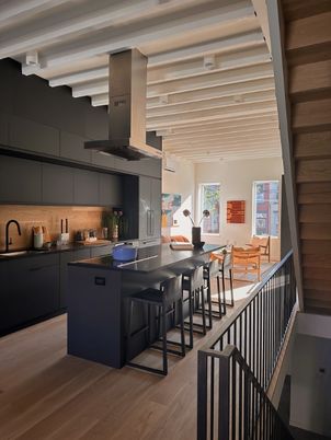 Interior, Kitchen, Wood Texture Flooring