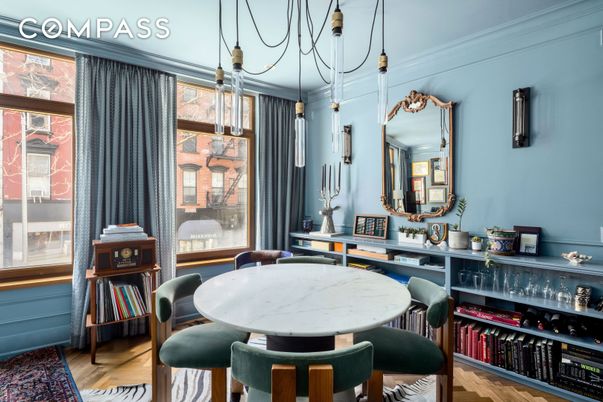 Chandelier, Dining room, Interior, Pendant Lights, Wood Texture Flooring