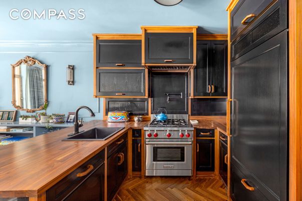 Interior, Kitchen, Wood Texture Flooring