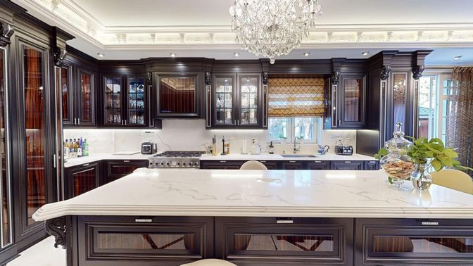 Chandelier, Interior, Kitchen, Recessed Lighting