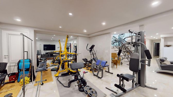 Fitness Equipment, Interior, Recessed Lighting