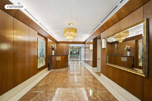 Chandelier, Interior, Marble, Wooden Walls