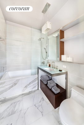 Bathroom, Glass Shower, Interior, Marble