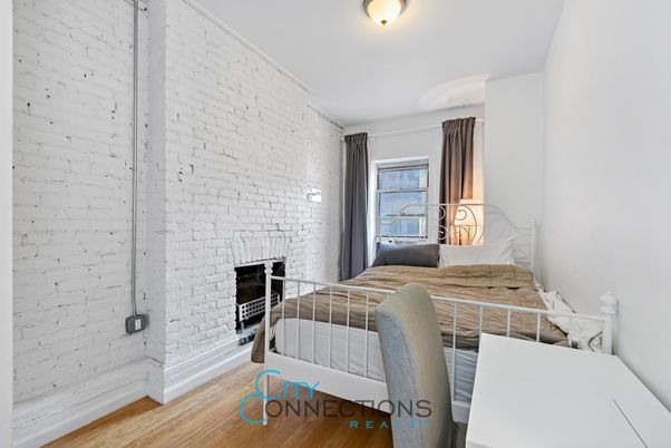 Bedroom, Fireplace, Interior, Stone Walls, Wood Texture Flooring