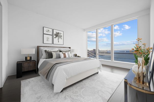 Bedroom, Interior, Water, Wood Texture Flooring
