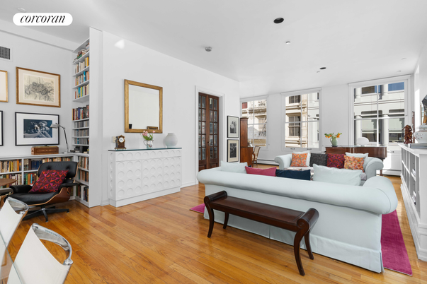 Interior, Kitchen, Living room, Recessed Lighting, Wood Texture Flooring
