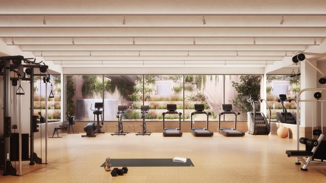 Fitness Equipment, Gym, Interior