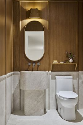Bathroom, Interior, Wooden Walls