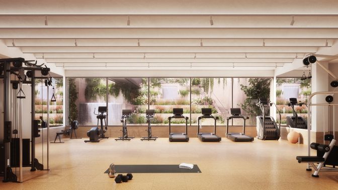 Fitness Equipment, Gym, Interior