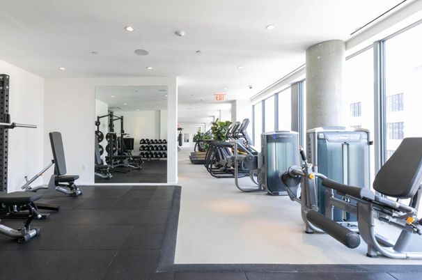 Fitness Equipment, Gym, Interior, Recessed Lighting