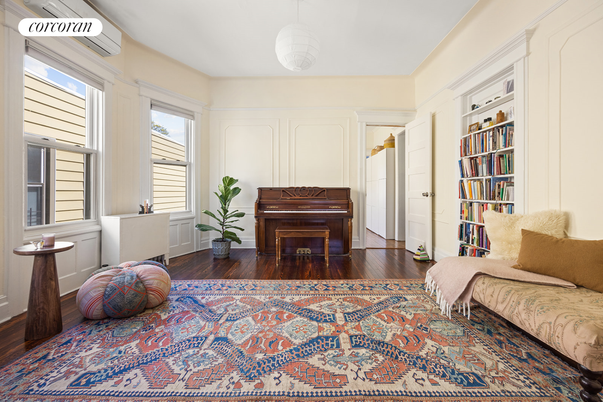 Interior, Pendant Lights, Piano, Wood Texture Flooring