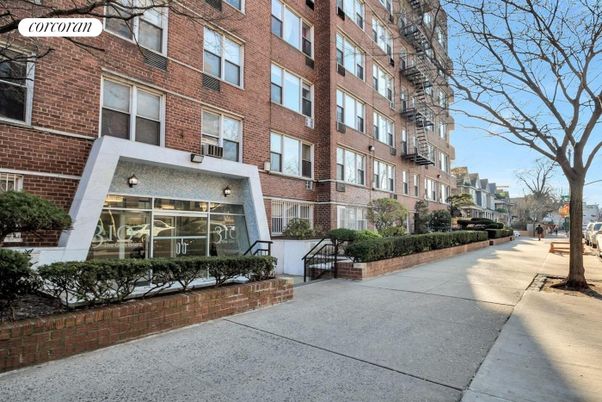 Exterior, Facade, Brick Facade, Condo Building