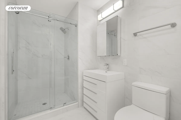 Bathroom, Glass Shower, Interior, Marble, Marble Walls