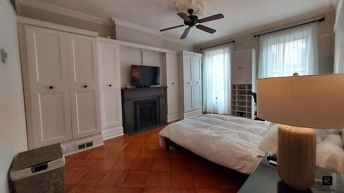 Bedroom, Fireplace, Interior