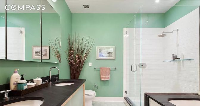 Bathroom, Dual Sink Vanities, Glass Shower, Interior