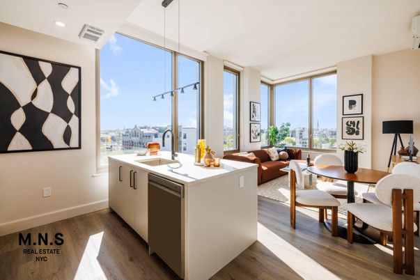 Dining room, Interior, Kitchen, Living room, Pendant Lights, Recessed Lighting, Wood Texture Flooring
