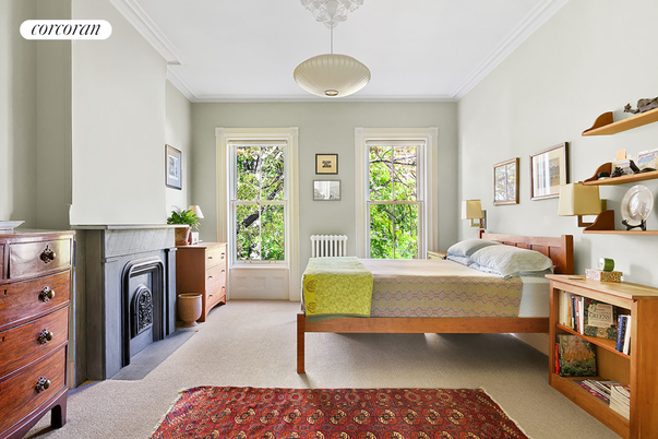 Bedroom, Fireplace, Interior