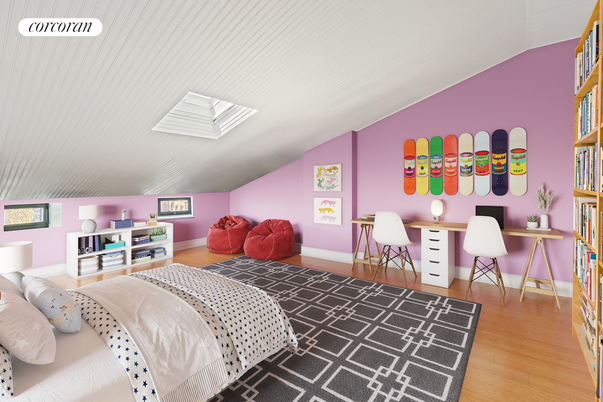 Bedroom, Home Office, Interior, Wood Texture Flooring