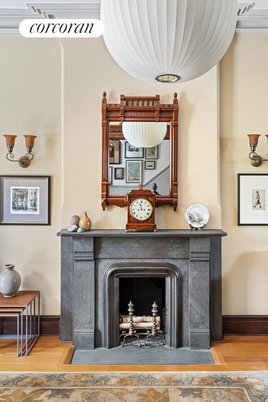 Fireplace, Interior, Wood Texture Flooring