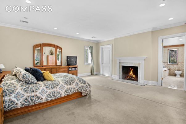 Bedroom, Fireplace, Interior, Recessed Lighting