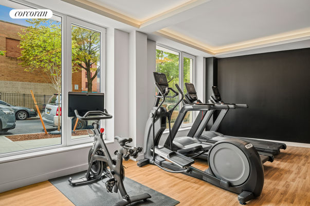 Fitness Equipment, Interior, Wood Texture Flooring