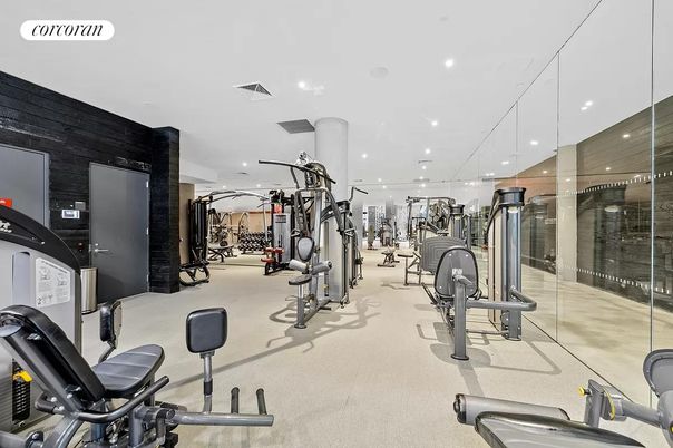 Fitness Equipment, Gym, Interior, Recessed Lighting