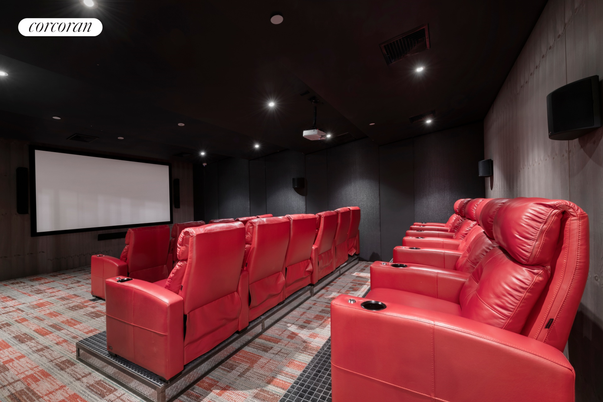 Home Theatre Room, Interior, Projection Screen, Recessed Lighting, Theatre Room