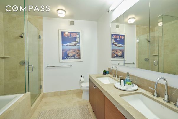 Bathroom, Dual Sink Vanities, Glass Shower, Interior