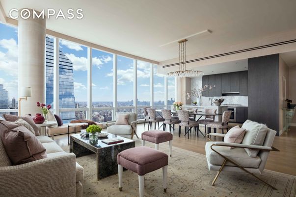 Dining room, Interior, Kitchen, Living room, Pendant Lights, Stainless Steel Appliances, Wood Texture Flooring