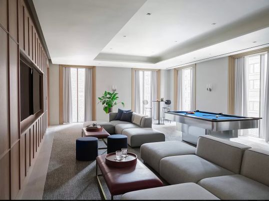 Billiard Table, Game Room, Interior, Living room, Recessed Lighting