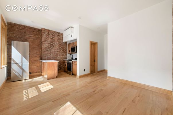 Interior, Kitchen, Stone Walls, Wood Texture Flooring