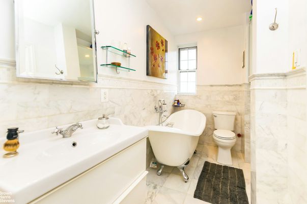 Bathroom, Dual Sink Vanities, Free Standing Baths, Interior, Marble, Marble Walls, Recessed Lighting