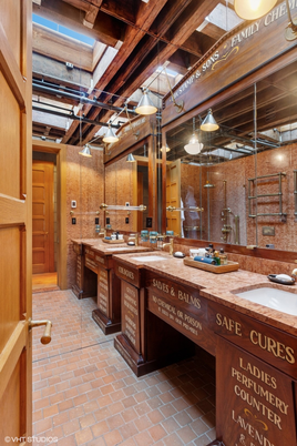 Bathroom, Dual Sink Vanities, Interior, Wooden Beams