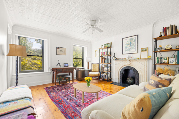 Fireplace, Home Office, Interior, Living room, Wood Texture Flooring
