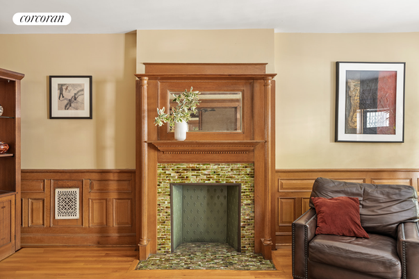 Fireplace, Interior, Wood Texture Flooring