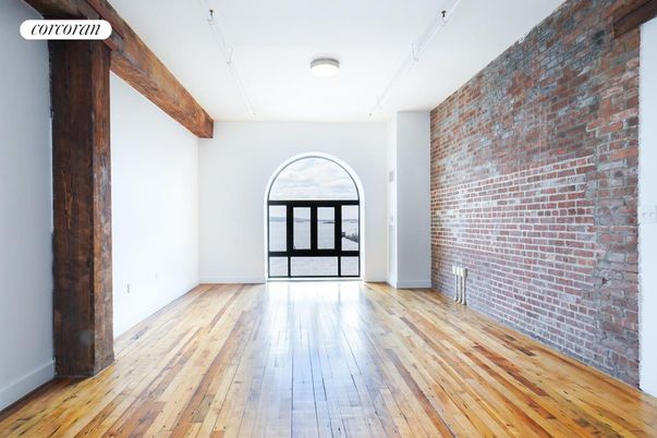 Empty room, Interior, Stone Walls, Wood Texture Flooring
