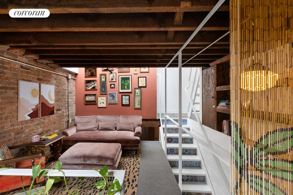 Interior, Living room, Stone Walls, Wooden Beams