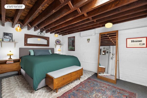 Bedroom, Interior, Pendant Lights, Wooden Beams, Wooden Ceilings