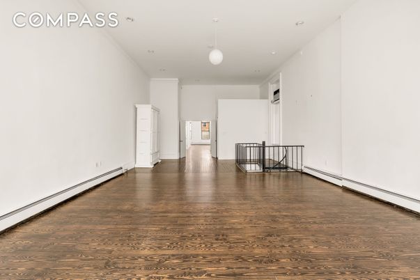 Empty room, Interior, Pendant Lights, Wood Texture Flooring