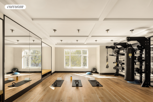 Fitness Equipment, Interior, Wood Texture Flooring