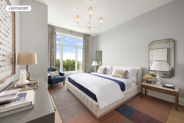 Bedroom, Chandelier, Interior, Wood Texture Flooring