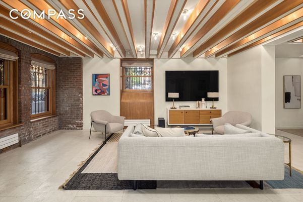 Interior, Living room, Stone Walls